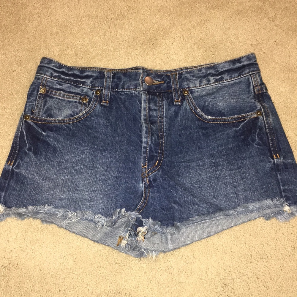 Free People High Waisted Jean Shorts